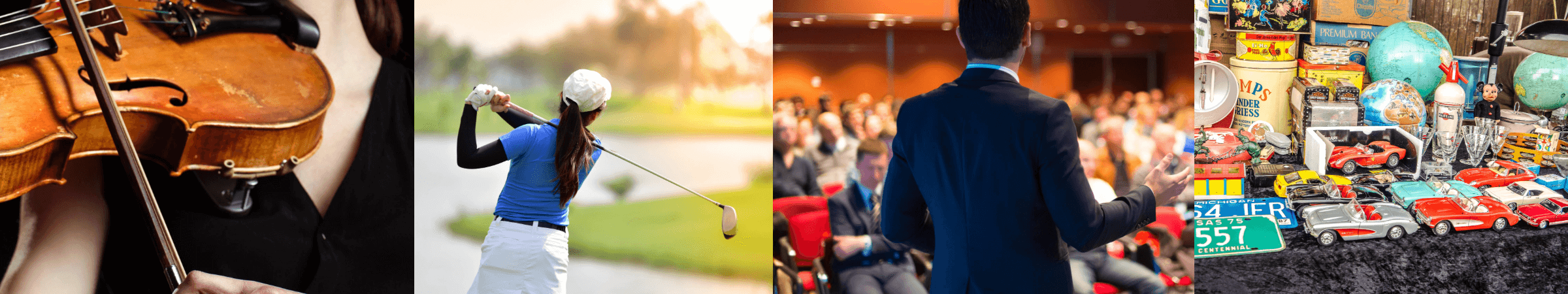 Unterschiedlichste Aktivitäten, Konzerte, Golfturniere, Vorträge, Flohmärkte als Beispiele für Charityaktivitaeten